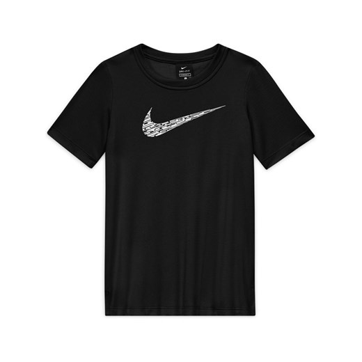 Koszulka treningowa z krótkim rękawem dla dużych dzieci (chłopców) Nike - Czerń Nike S Nike poland