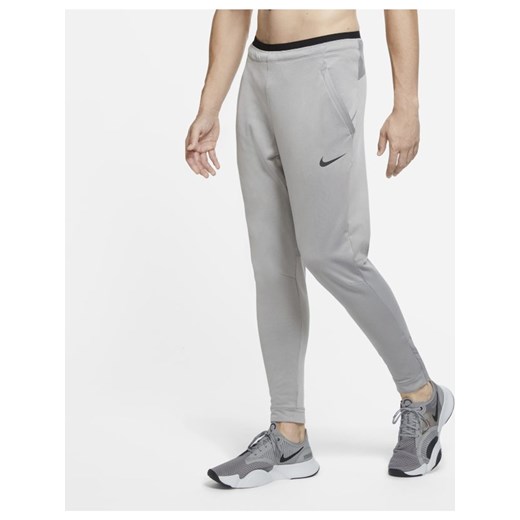 Męskie spodnie z dzianiny Nike Pro - Szary Nike M Nike poland