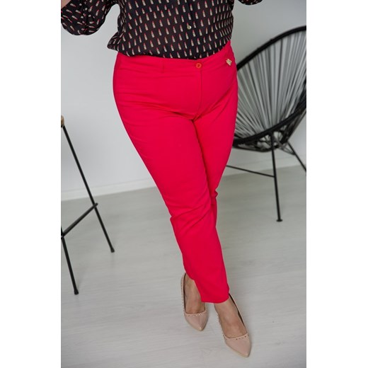 Czerwone Spodnie VIZON Plus Size 44 TONO