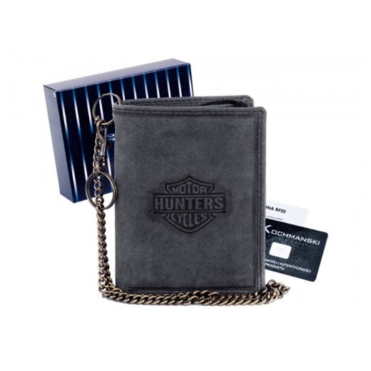KOCHMANSKI portfel męski skórzany z łańcuchem dla motocyklisty 1319 Kochmanski Studio Kreacji® Skorzany