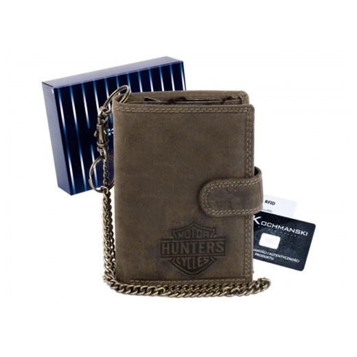 KOCHMANSKI portfel męski skórzany z łańcuchem dla motocyklisty 1323 Kochmanski Studio Kreacji® Skorzany