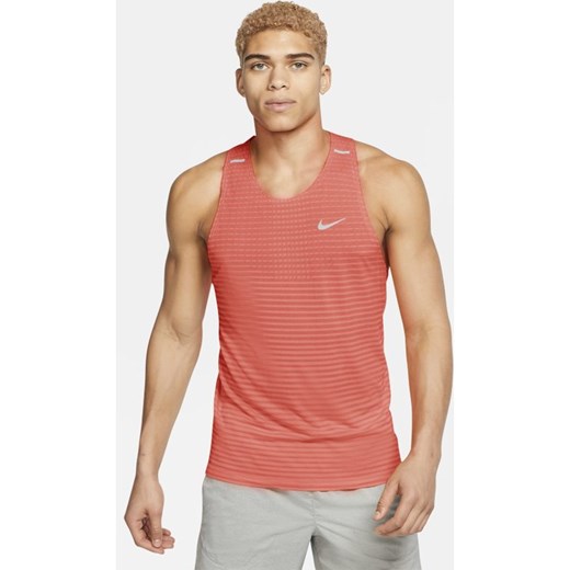 Męska koszulka bez rękawów do biegania Nike Techknit Ultra - Różowy Nike M promocja Nike poland