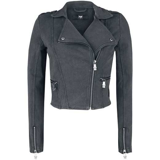 Black Premium by EMP - Grey biker jacket - Kurtka przejściowa - szary L EMP