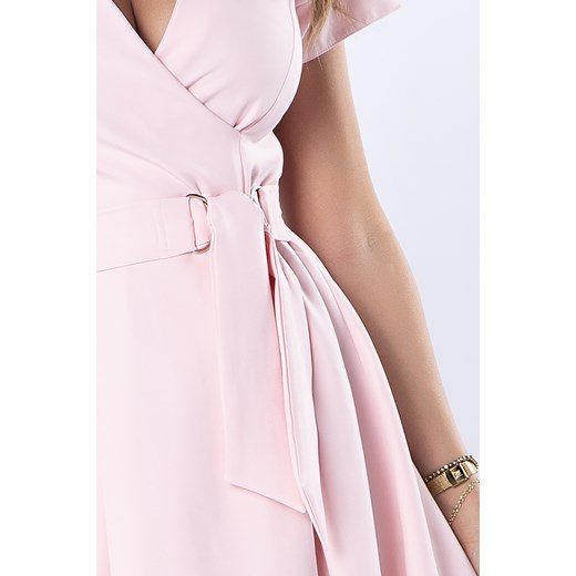 Sukienka Ptakmoda.com na sylwestra z krótkim rękawem w serek