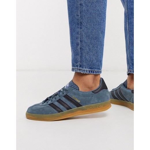 adidas Originals – Gazelle – Niebieskie halowe buty sportowe z gumową podeszwą 42 2/3 Asos Poland