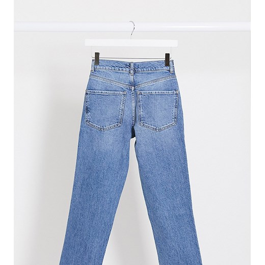ASOS DESIGN Petite – Niebieskie dopasowane jeansy z prostymi nogawkami i stretchem W26 L26 Asos Poland