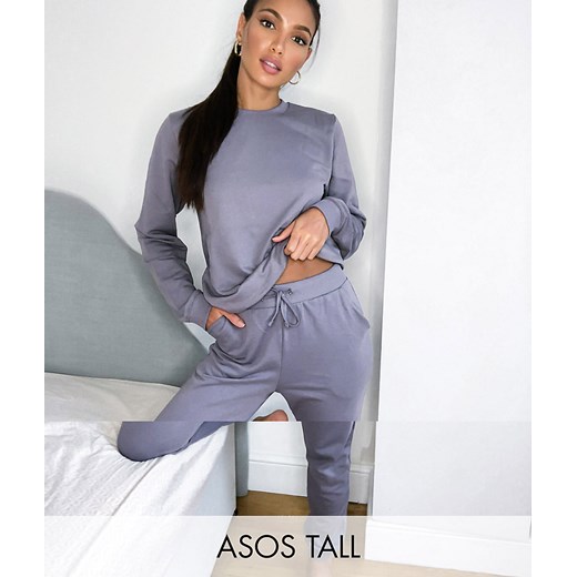 ASOS DESIGN Tall – Bluza i joggersy z bawełny organicznej-Niebieski 40 Asos Poland