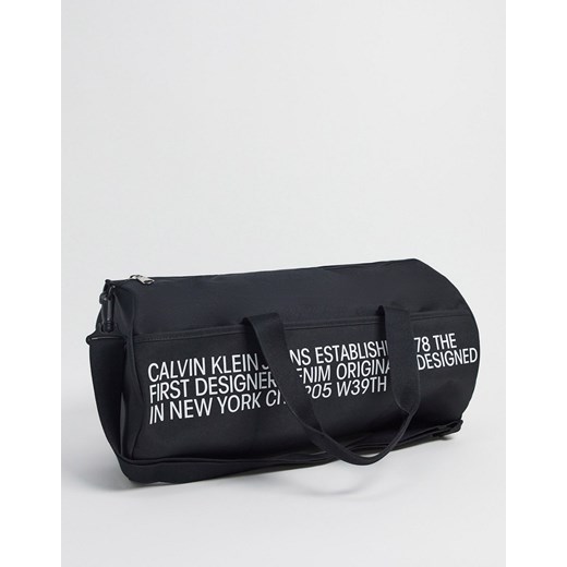 Calvin Klein Jeans – Czarna torba podręczna z logo-Czarny No Size Asos Poland