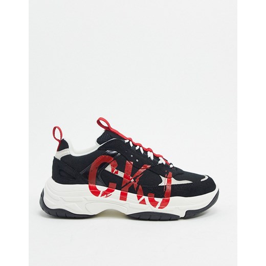 Calvin Klein – Mizar – Czarno-czerwone buty sportowe-Czarny Calvin Klein 41 Asos Poland