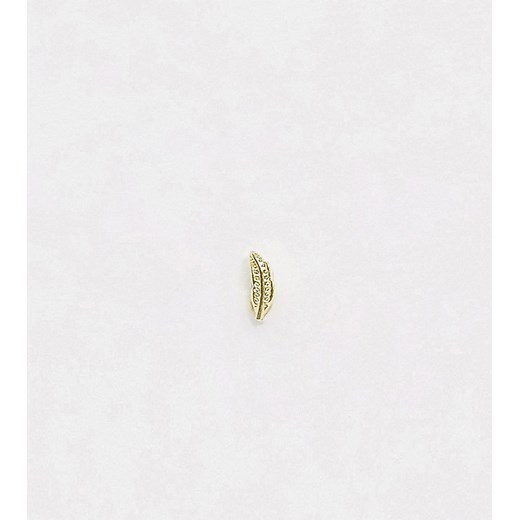 Kingsley Ryan – Pozłacany pojedynczy kolczyk labret 6 mm w kształcie liścia-Złoty Kingsley Ryan No Size Asos Poland
