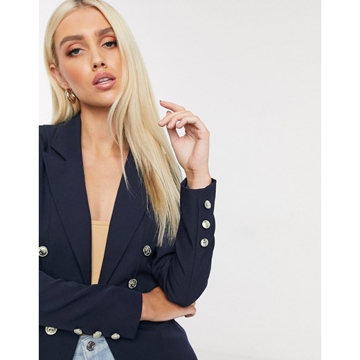Lipsy – Granatowa marynarka w stylu militarnym-Granatowy Lipsy 36 Asos Poland