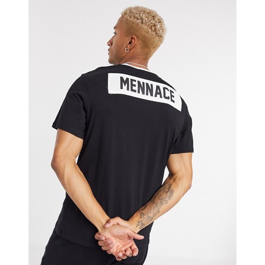 Mennace – T-shirt z okrągłym dekoltem z logo-Czarny Mennace S Asos Poland