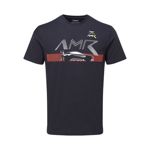T-shirt męski Aston Martin Racing z krótkim rękawem z bawełny 
