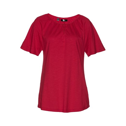 Shirt bawełniany z przędzy mieszankowej, krótki rękaw | bonprix Bonprix 36/38 bonprix