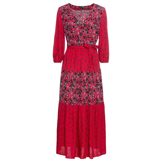 Sukienka z falbanami, patchworkowa | bonprix Bonprix 46 bonprix