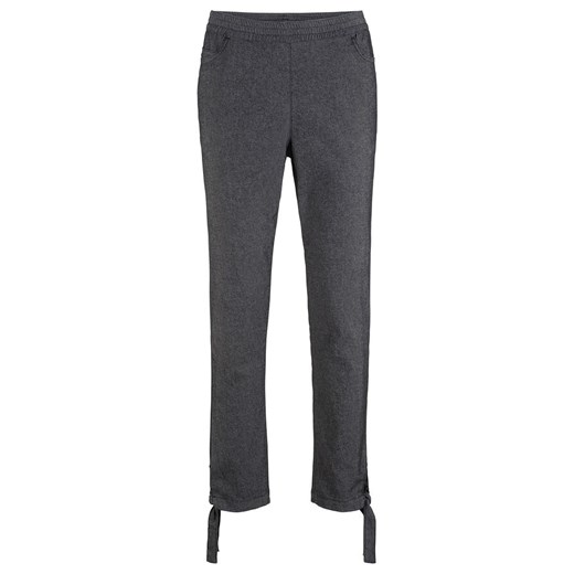 Spodnie bez zamka w talii "super-stretch", z wiązanym paskiem w dole nogawek SLIM FIT | bonprix Bonprix 40 okazyjna cena bonprix