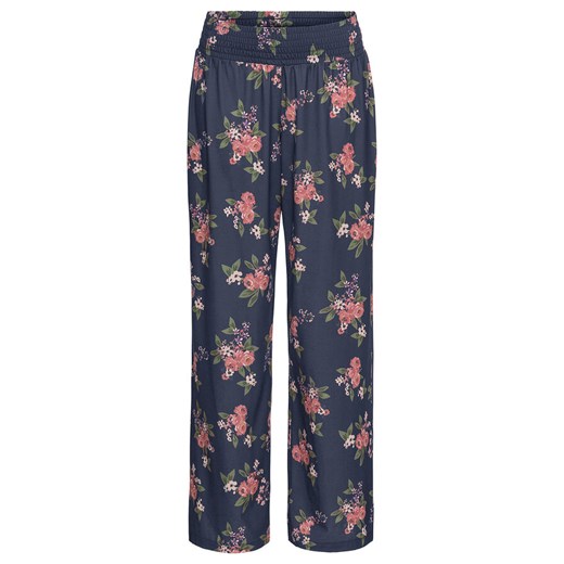 Spodnie palazzo z dżerseju w kwiaty | bonprix Bonprix 32/34 okazyjna cena bonprix