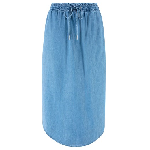 Spódnica dżinsowa z gumką w talii | bonprix Bonprix 48 okazyjna cena bonprix