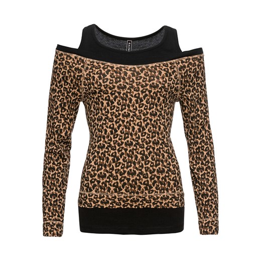 Shirt 2 w 1 w cętki leoparda | bonprix Bonprix 32/34 bonprix