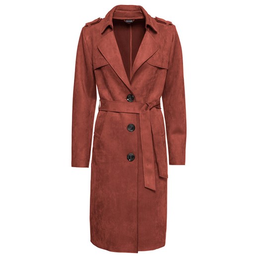 Płaszcz ze sztucznej skóry welurowej | bonprix Bonprix 40 bonprix