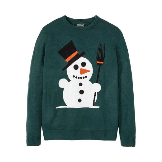 Sweter z bożonarodzeniowym motywem | bonprix Bonprix 60/62 (XXL) bonprix