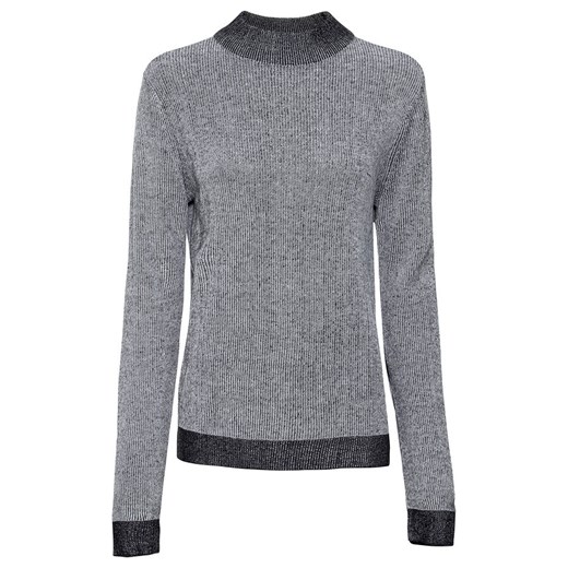 Sweter dzianinowy z kontrastowym ściągaczem | bonprix Bonprix 32/34 bonprix