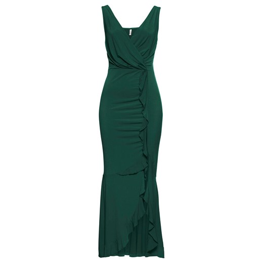 Długa sukienka z falbaną | bonprix Bonprix 48/50 bonprix okazyjna cena