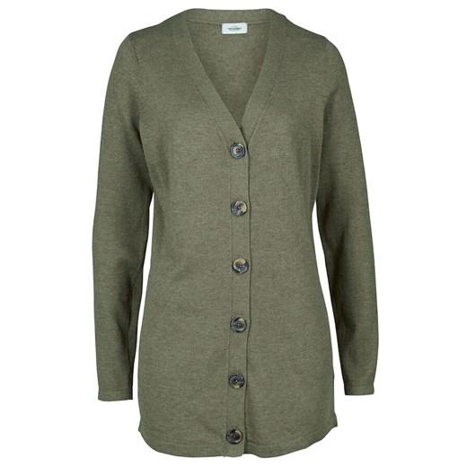 Sweter rozpinany przyjazny dla środowiska, z lnu z poliestrem z recyklingu | bonprix Bonprix 36/38 bonprix