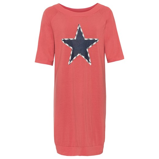 Sukienka shirtowa z motywem gwiazdy | bonprix Bonprix 36/38 bonprix