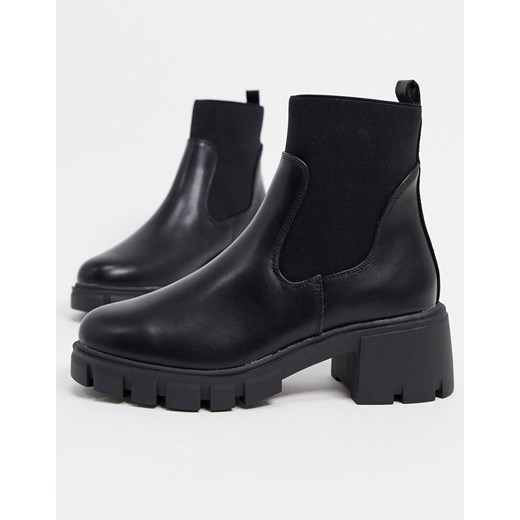ASOS DESIGN – Robbie – Czarne sztyblety na grubej podeszwie-Czarny 42 Asos Poland