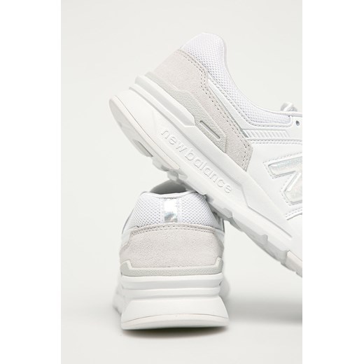New Balance buty sportowe damskie w stylu casual białe sznurowane skórzane 