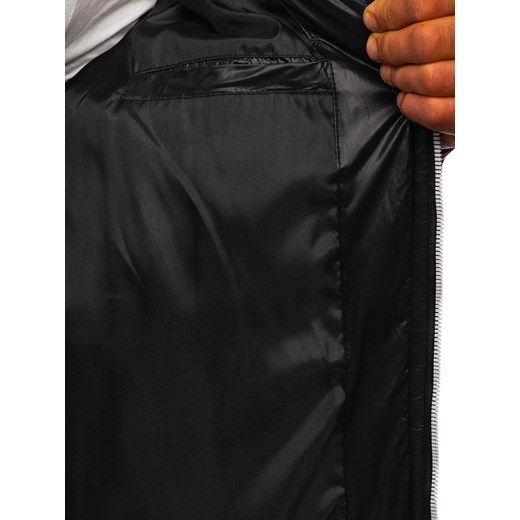 Czarna przejściowa kurtka męska pikowana Denley 6191 XL wyprzedaż Denley