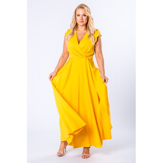 elegancka sukienka maxi z kopertowym dekoltem Ptakmoda.com 48 ptakmoda.com