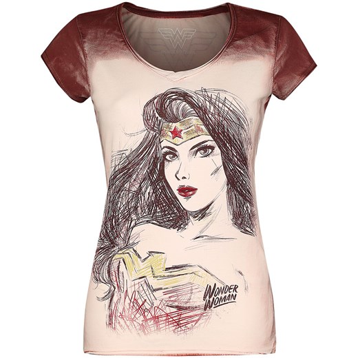 Wonder Woman - Drawing - T-Shirt - czerwony XXL EMP