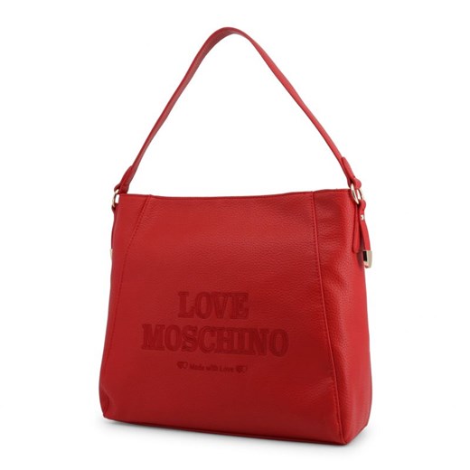 Shopper bag Love Moschino na ramię skórzana bez dodatków 