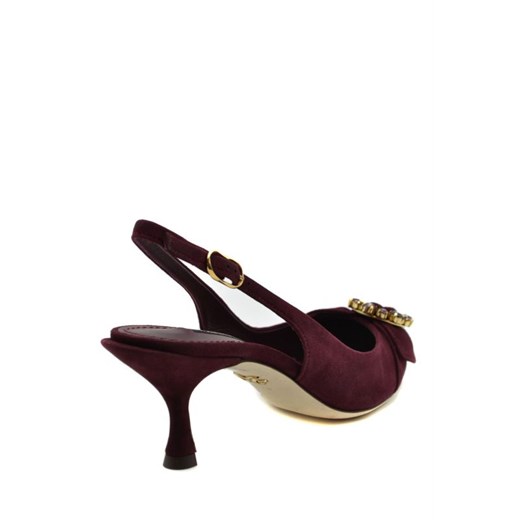 Dolce & Gabbana Kobieta Pumps Shoes - WH6-BC39219-EPT10286-Bordeaux - Fioletowy Dolce & Gabbana 35 Italian Collection