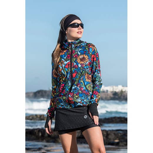 Bluza Rozpinana Z Kapturem Mosaic Flora - HRDK-11M4 Nessi Sportswear XS Nessi Sportswear
