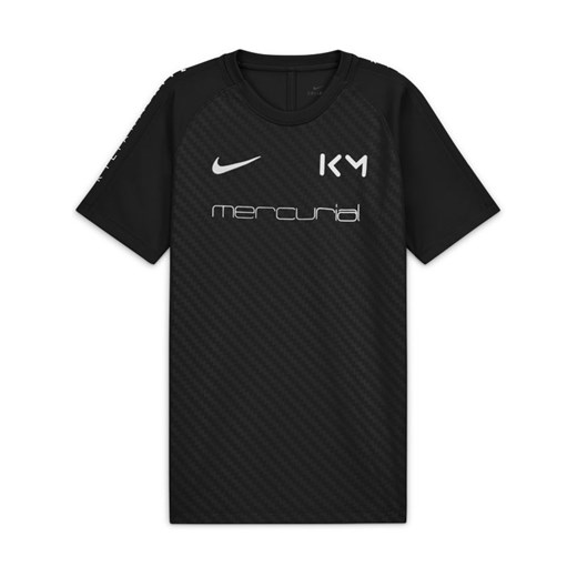Koszulka piłkarska z krótkim rękawem dla dużych dzieci Nike Dri-FIT Kylian Mbappé - Czerń Nike S Nike poland
