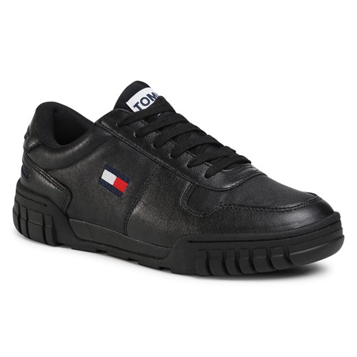 Sneakersy TOMMY JEANS - Retro Tommy Jeans Sneaker EM0EM00487 Black BDS 45 eobuwie.pl