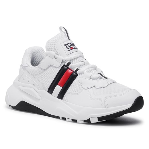 Sneakersy TOMMY JEANS - Cool Runner EN0EN00984 White YBR 37 eobuwie.pl