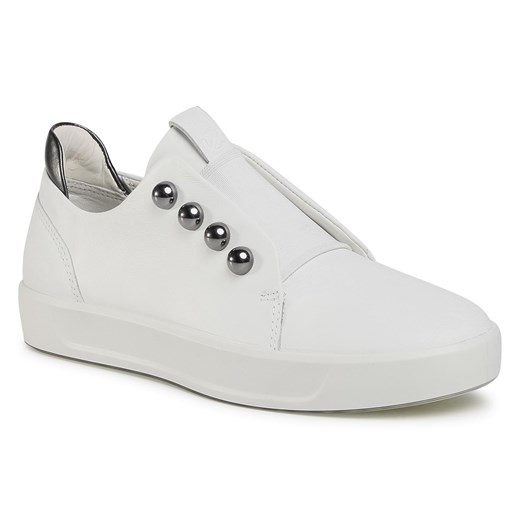 Sneakersy ECCO - Soft 8 W 45092351500 White/Black/Dark Shadow Metallic 39 eobuwie.pl