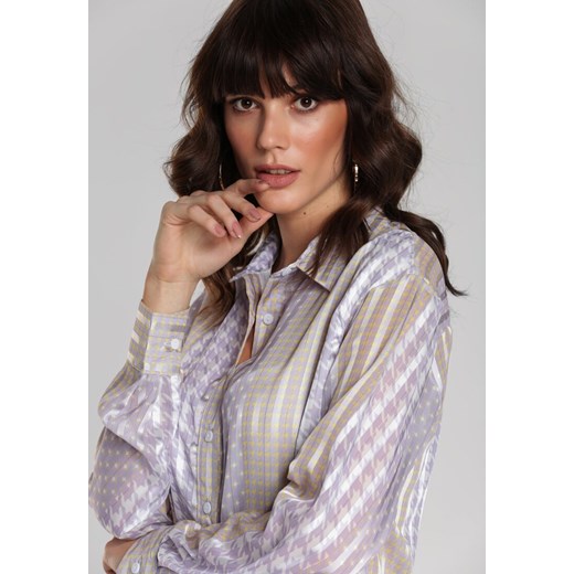 Jasnofioletowa Koszula Searle Renee M/L wyprzedaż Renee odzież