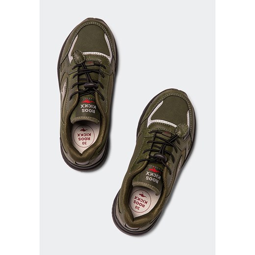 Buty sportowe dziecięce zielone Kangaroos skórzane sznurowane 
