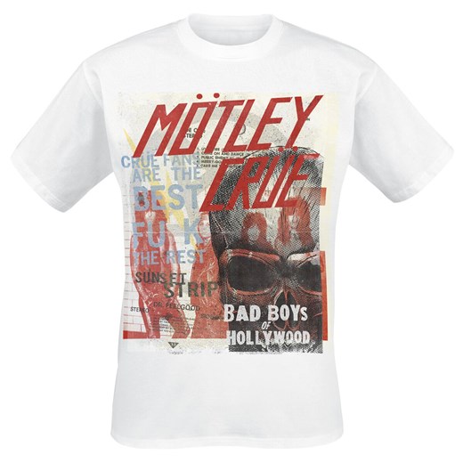 Mötley Crüe - Sunset Strip Punk Skull - T-Shirt - biały L EMP