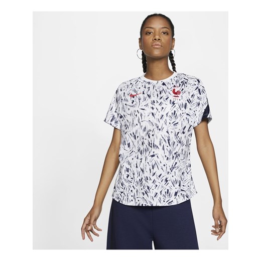 Bluzka damska Nike z okrągłym dekoltem wielokolorowa z krótkim rękawem 