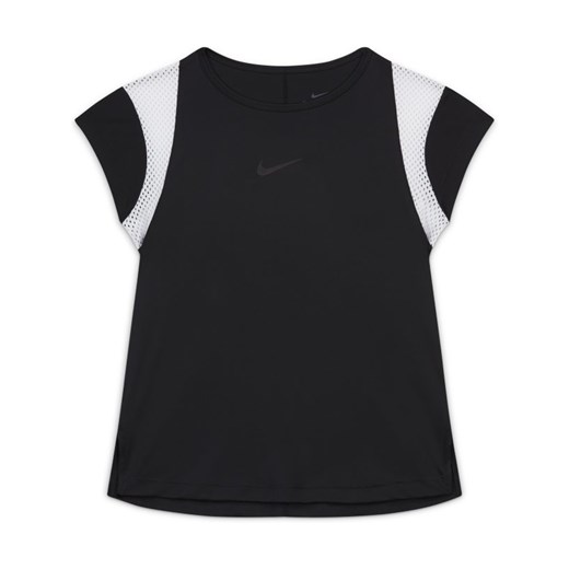Bluzka dziewczęca Nike z krótkimi rękawami w nadruki 