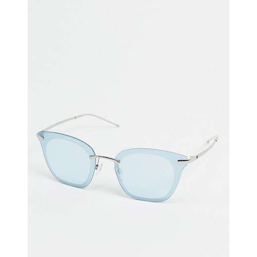 Emporio Armani – Niebieskie pastelowe okulary przeciwsłoneczne Emporio Armani No Size wyprzedaż Asos Poland