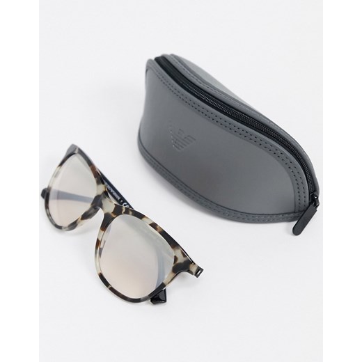 Emporio Armani – Okrągłe okulary przeciwsłoneczne w szylkretowy wzór-Brązowy Emporio Armani No Size Asos Poland okazyjna cena