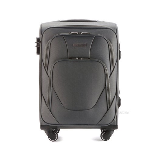 Walizka duża Vip Collection Vip Travel Soft Flow - szary lux4u-pl szary ciekawe