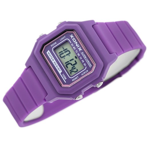 ZEGAREK DAMSKI XONIX BAG-004 - WODOSZCZELNY Z ILUMINATOREM (zk549d) - Fioletowy Xonix TAYMA